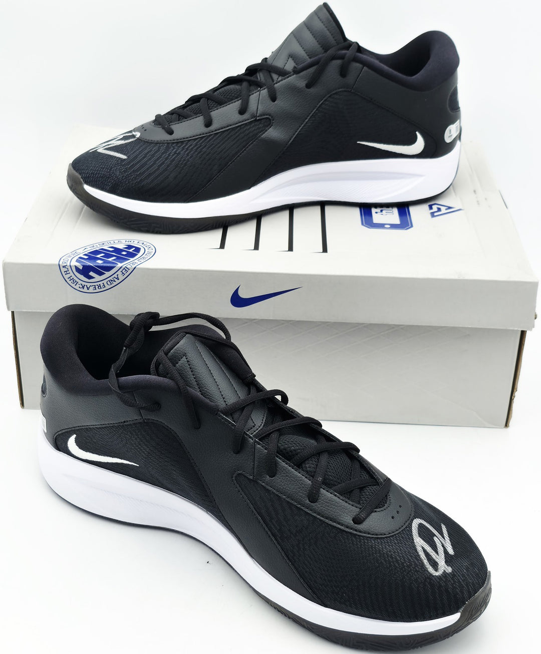 Giannis Signed 2024 PE Promo Nike Zoom Freak 6 EP Shoes Size 17 BAS Witness
