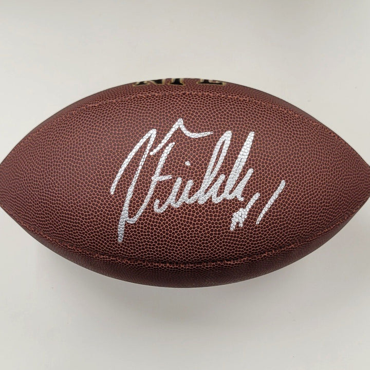 Justin Fields signed Wilson Super NFL Football Steelers autograph A~ Beckett BAS