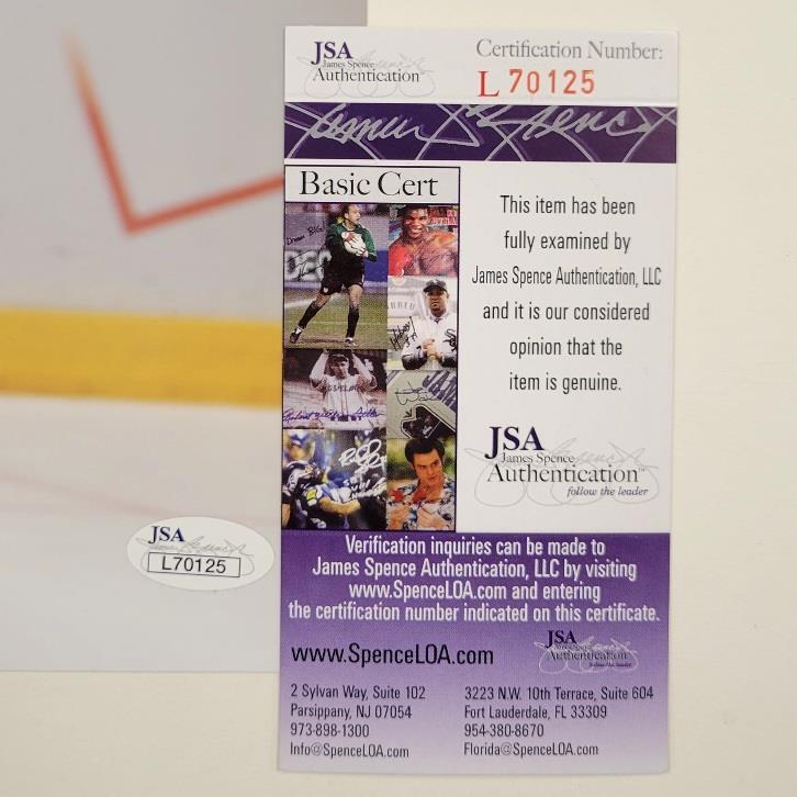 Jeff Carter signed Los Angeles Kings Stanley Cup 11x14 photo autograph JSA