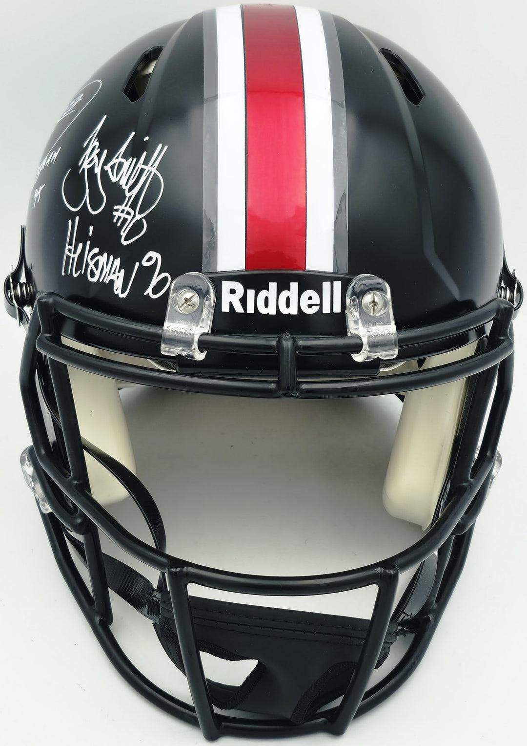 Archie Griffin Eddie George Troy Smith Auto Buckeyes Black Full Size Auth Helmet