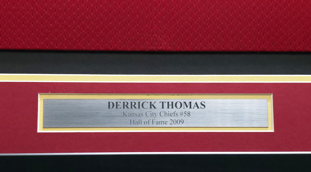 Chiefs Derrick Thomas Signed Framed Red Champion Jersey PSA/DNA #AH41446