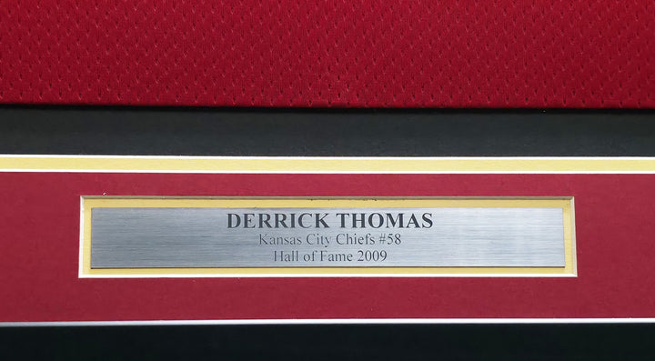 Chiefs Derrick Thomas Signed Framed Red Champion Jersey PSA/DNA #AH41446
