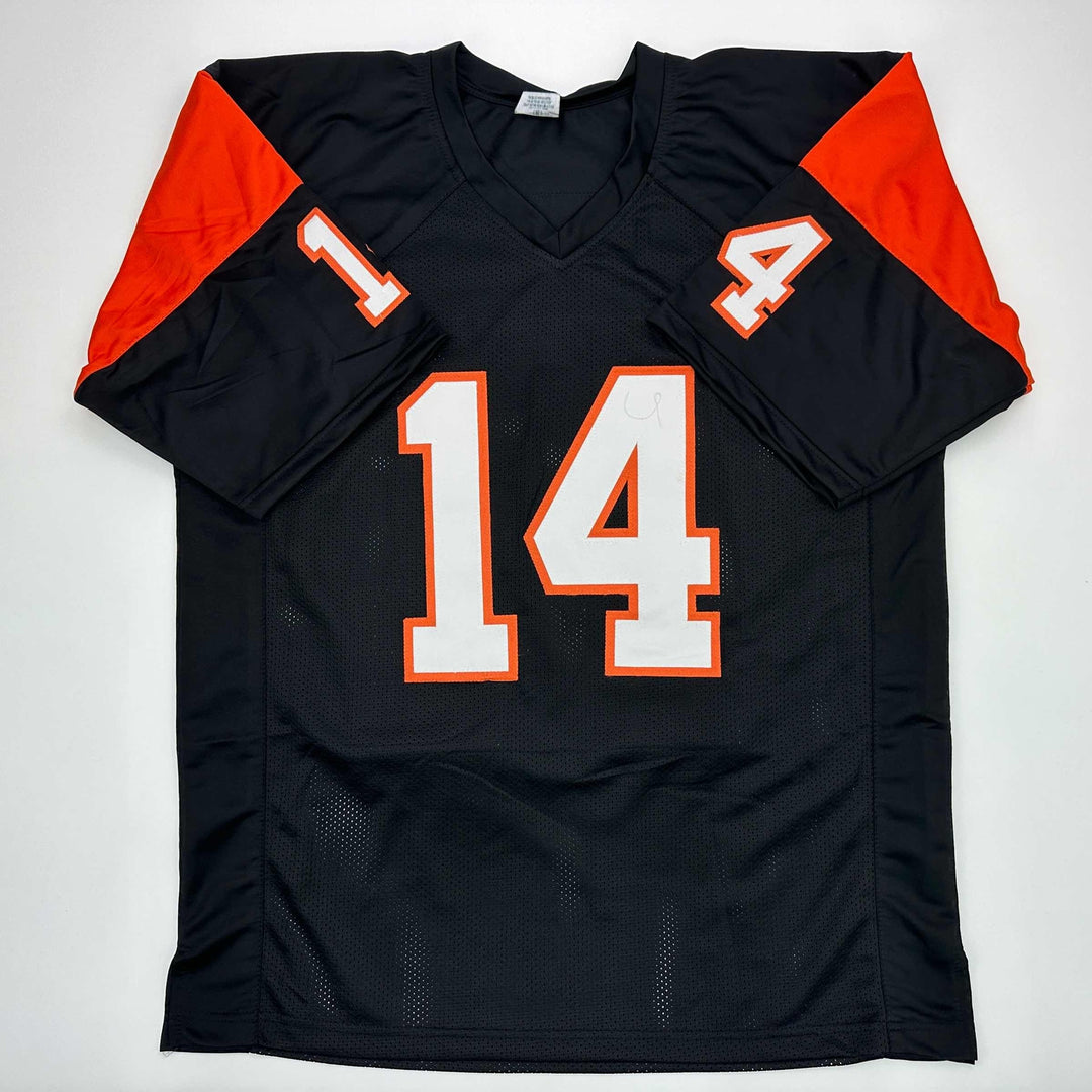 Facsimile Autographed Ken Anderson Cincinnati Black Reprint Jersey Size Men's XL