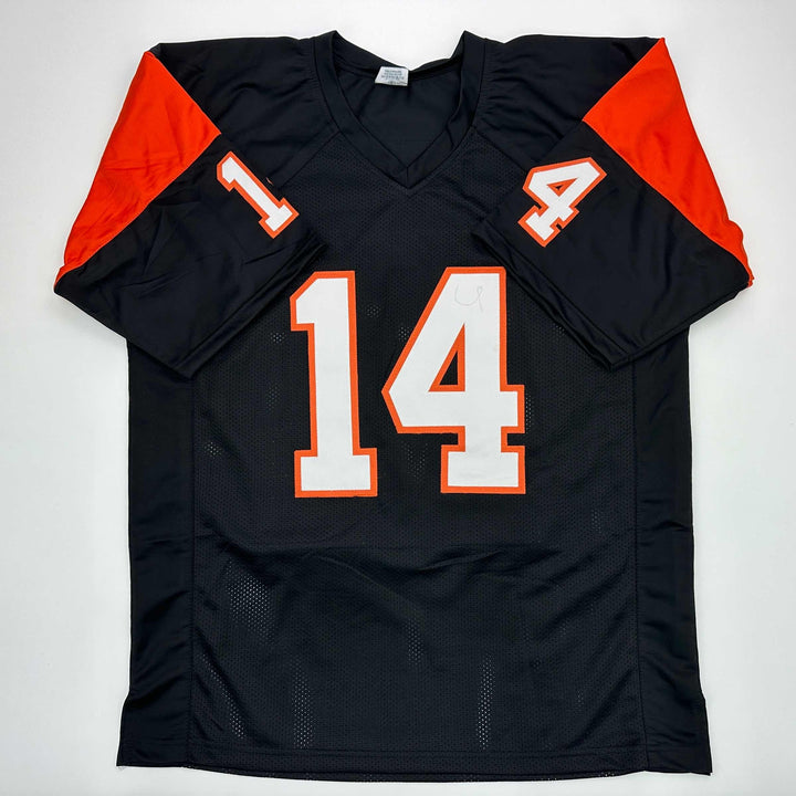 Facsimile Autographed Ken Anderson Cincinnati Black Reprint Jersey Size Men's XL