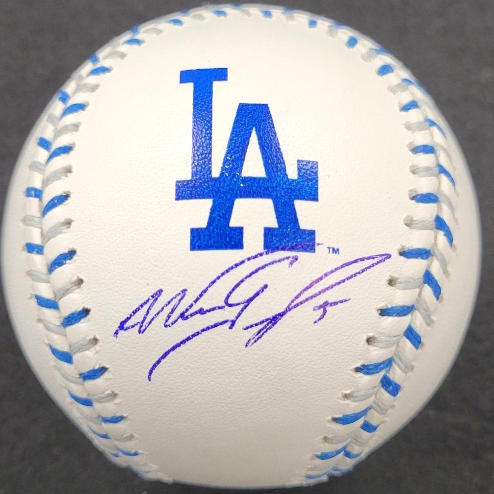 Nomar Garciaparra autograph signed LA Dodgers Team Stitch Baseball ~ BAS Beckett
