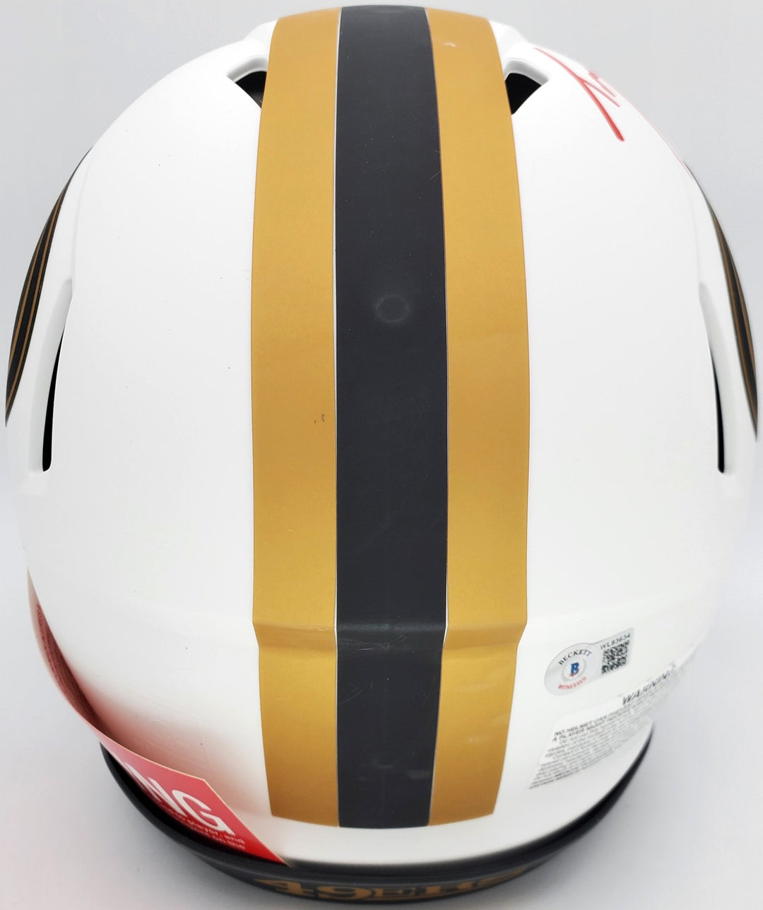 Trey Lance Auto 49ers Lunar Eclipse White Full Size Authentic Speed Helmet BAS