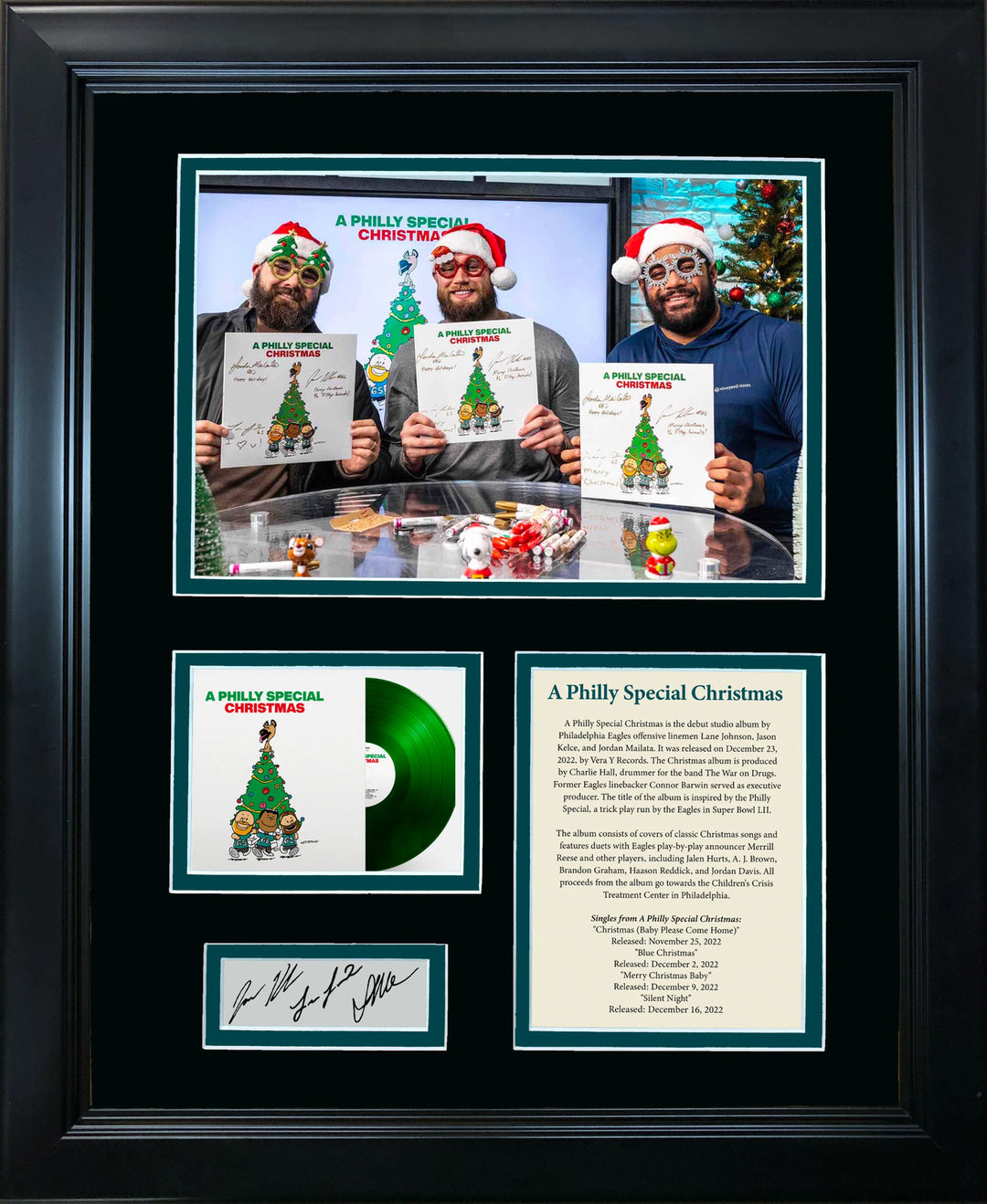 Framed A Philly Special Christmas Album Facsimile Engraved Auto 12"x15" Photo