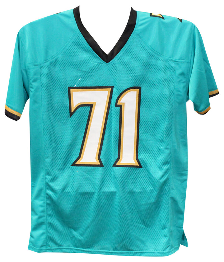 Tony Boselli Autographed/Signed Pro Style Teal XL Jersey  BAS 40266