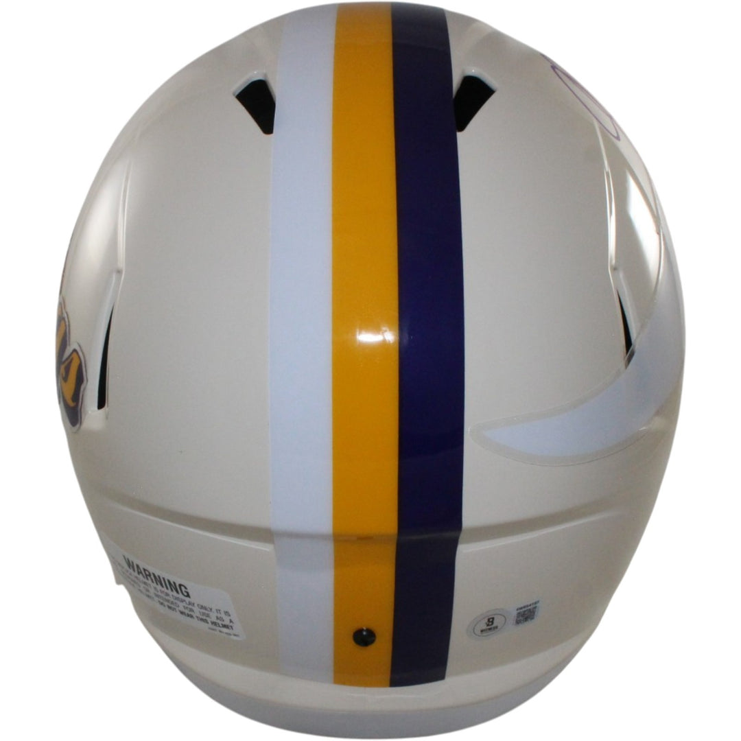 Justin Jefferson Autographed Minnesota Vikings F/S Retro Helmet Beckett W 56179
