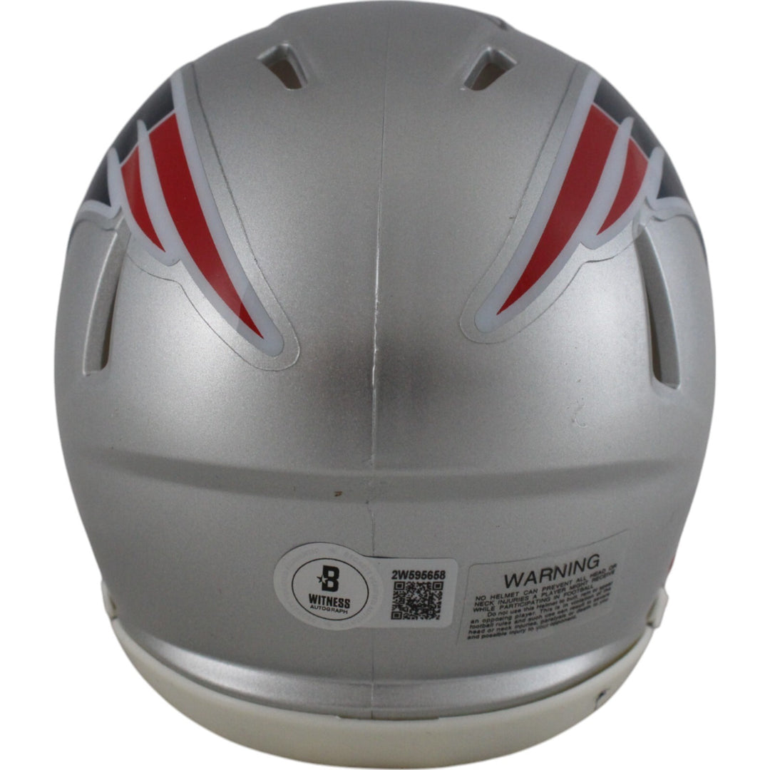 Christian Gonzalez Autographed New England Patriots Mini Helmet Beckett 49134
