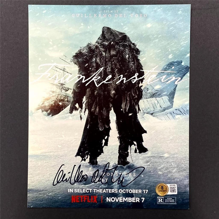 Guillermo Del Toro signed Frankenstein 8x10 photo autograph (B) ~ Beckett BAS