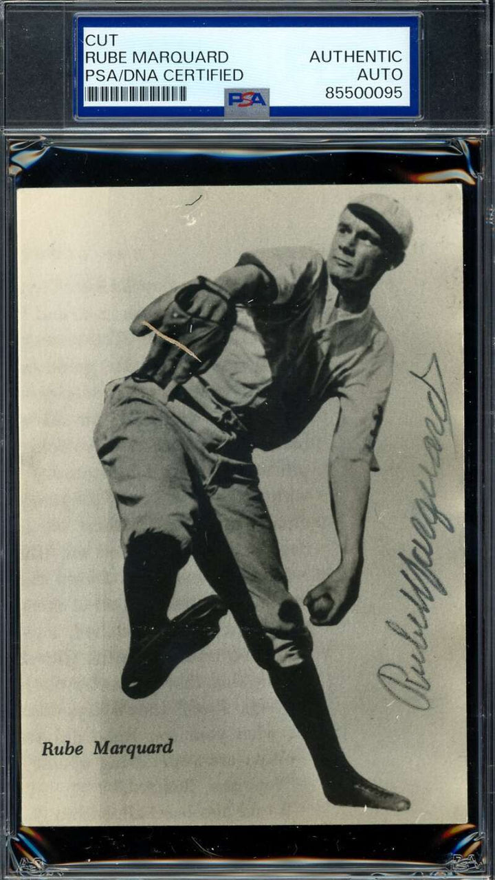 Rube Marquard PSA DNA Coa Signed Photo Photograph Autograph