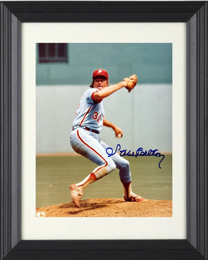 Steve Carlton signed Philadelphia Phillies MLB 8x10 Photo Framed- Tuff Stuff COA