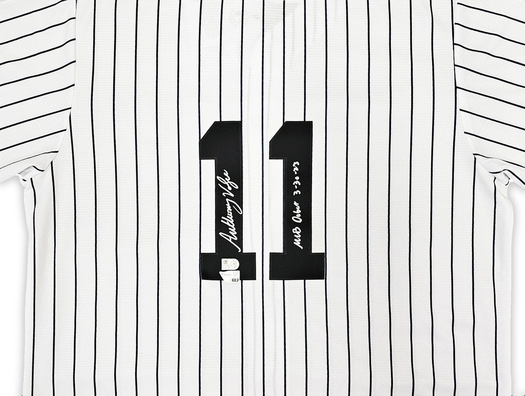 Yankees Anthony Volpe Auto White Nike Jersey Size L MLB Debut 3-30-23 Fanatics