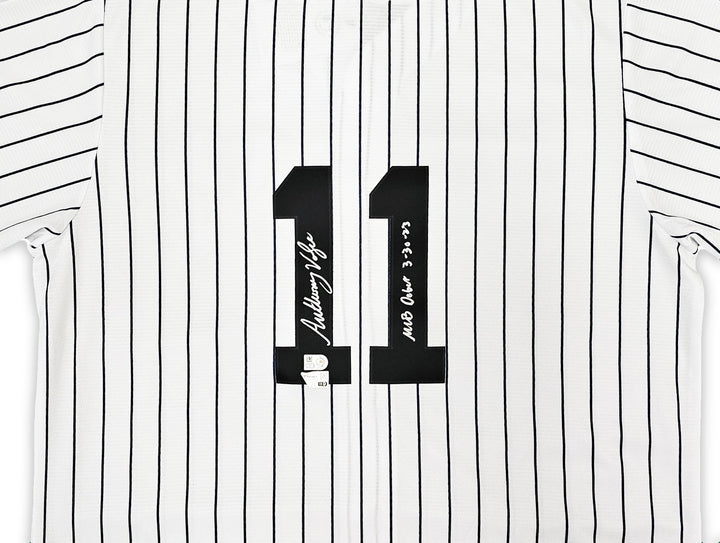 Yankees Anthony Volpe Auto White Nike Jersey Size L MLB Debut 3-30-23 Fanatics