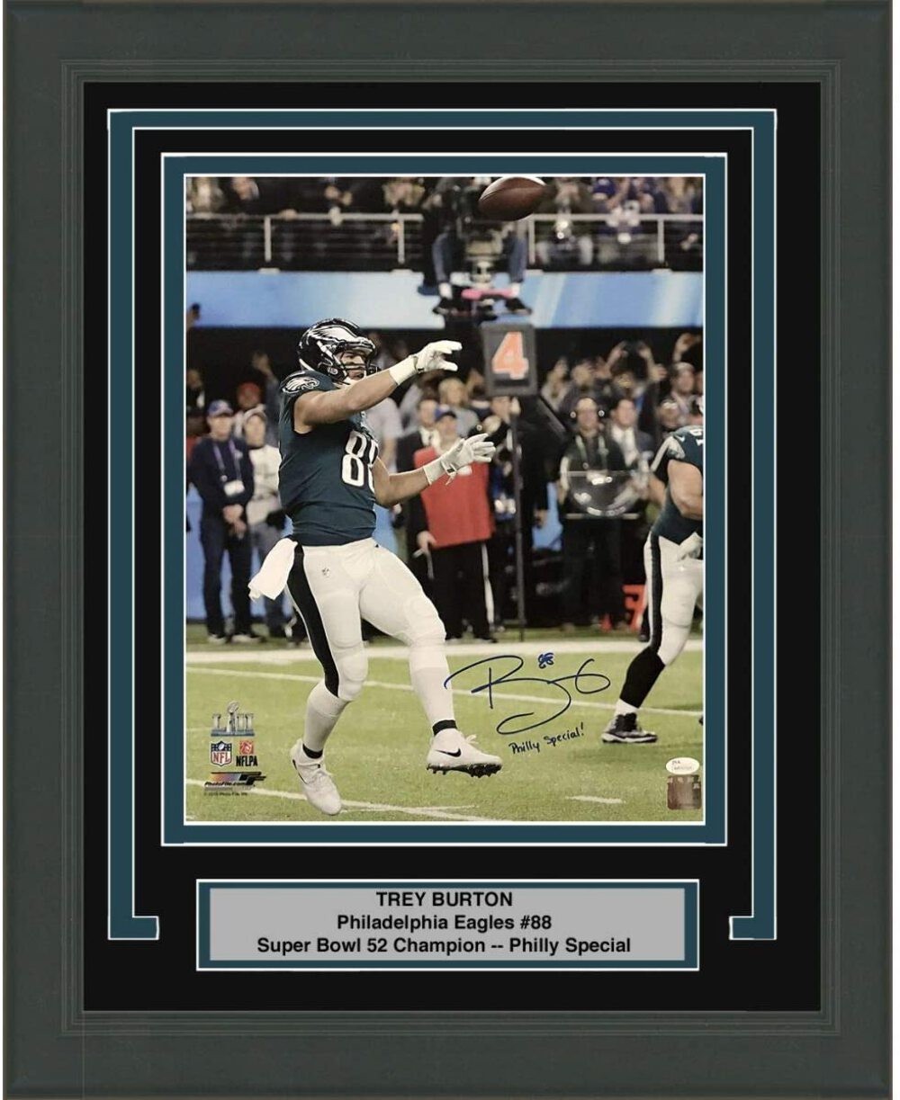 FRAMED Autographed/Signed TREY BURTON Inscr. Philly Special 16x20 Photo JSA COA