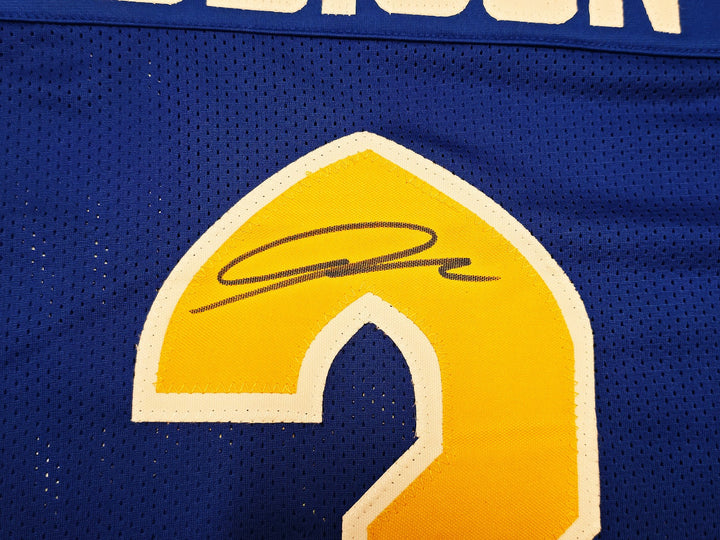 Pittsburgh Panthers Jordan Addison Signed Blue Jersey JSA Witness