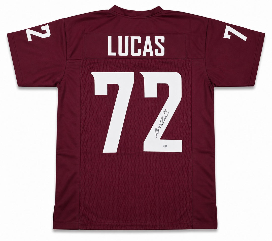 Washington State Cougars Abraham Abe Lucas Signed Crimson Jersey MCS Holo