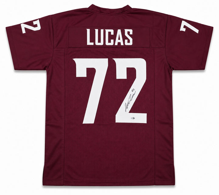 Washington State Cougars Abraham Abe Lucas Signed Crimson Jersey MCS Holo