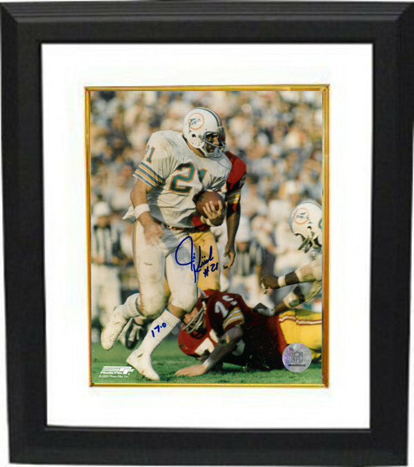 Jim Kiick signed Miami Dolphins 8x10 Photo Framed #21 17-0 (Perfect Season)