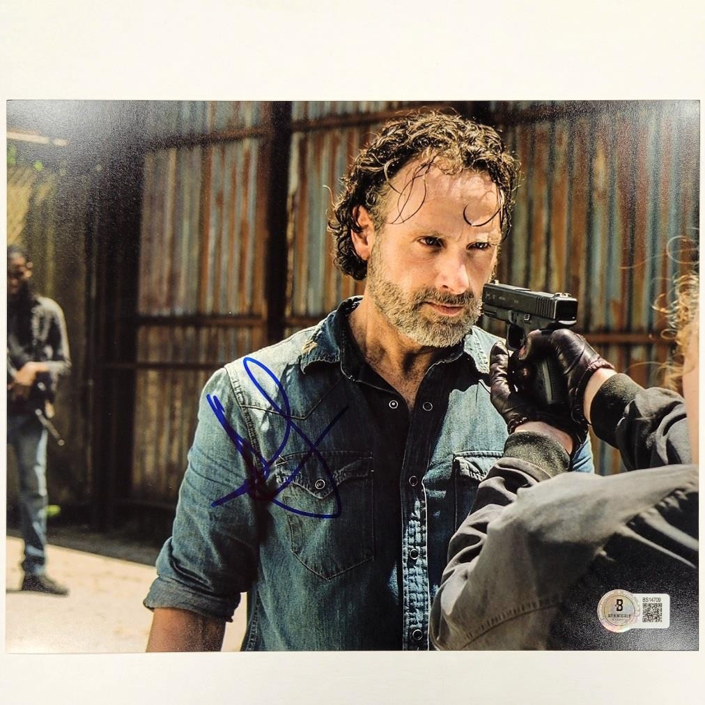 Andrew Lincoln signed Rick Grimes 8x10 photo Walking Dead autograph~ Beckett BAS