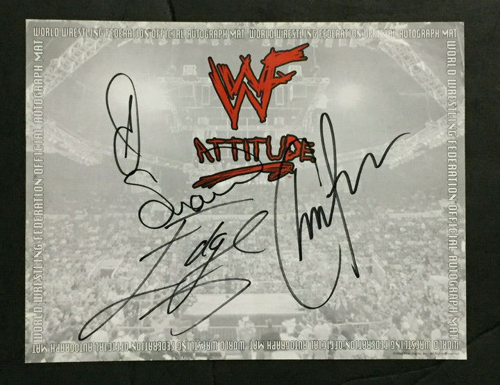Christian Edge Al Snow Signed 8 X11 WWF Wrestling photo 3 auto CBM COA