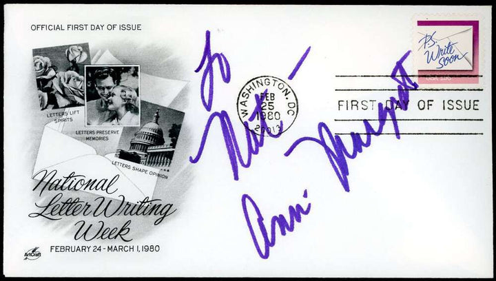 Ann Margret JSA Coa Signed 1980 First Day Cover Cache FDC Autograph