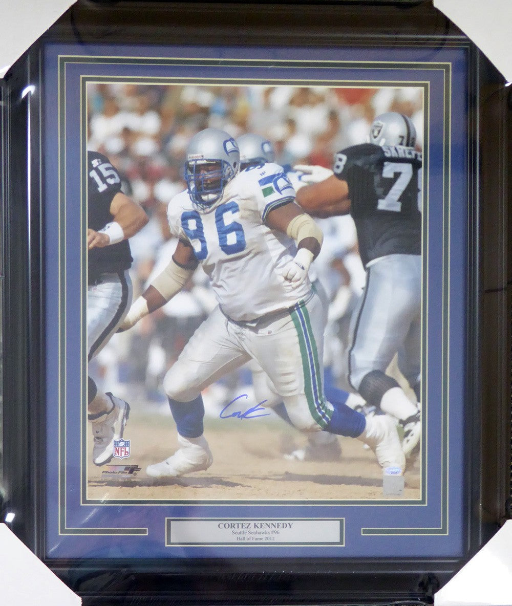 Cortez Kennedy Signed Framed 16x20 Photo Seattle Seahawks MCS Holo