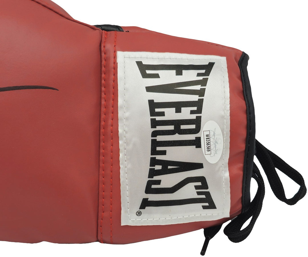 Sugar Ray Leonard & Thomas "Hitman" Hearns Signed Red Everlast Glove LH JSA