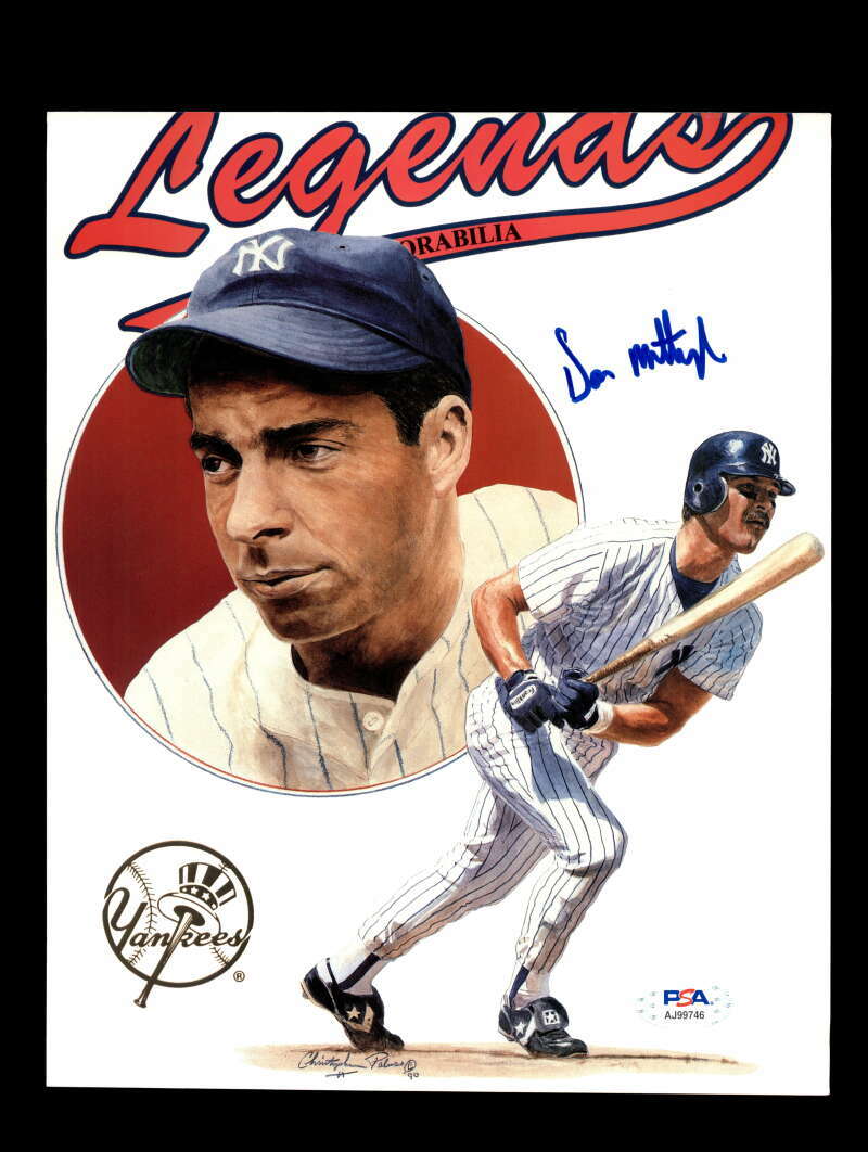 Don Mattingly PSA DNA Signed 8x10 CoverPhoto Yankees Autograph