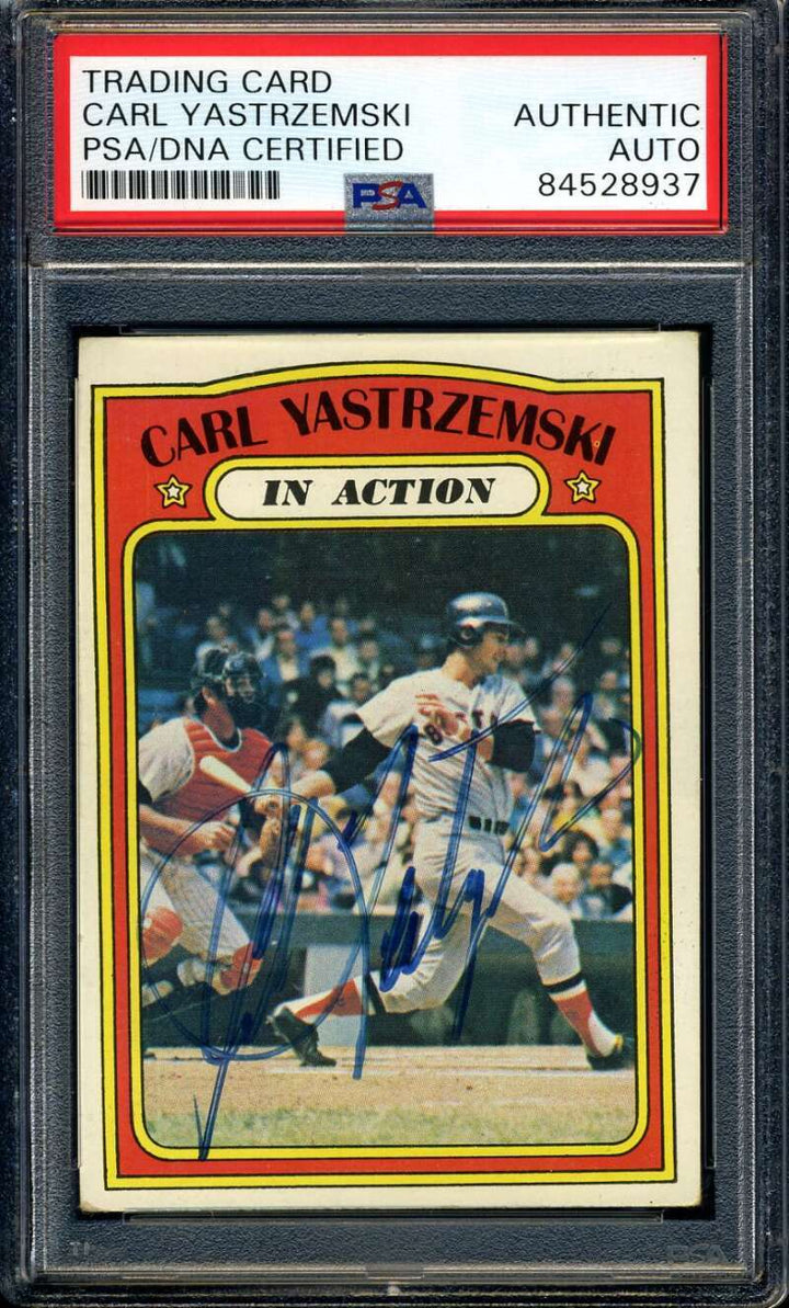 Carl Yastrzemski PSA DNA Coa Signed 1972 Topps Autograph