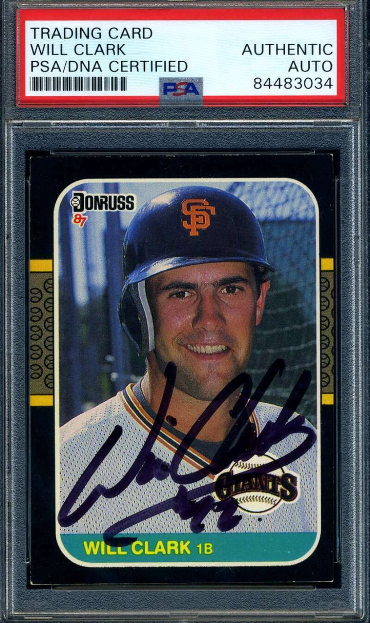 Will Clark PSA DNA Signed 1987 Donruss Rookie Autograph 3034