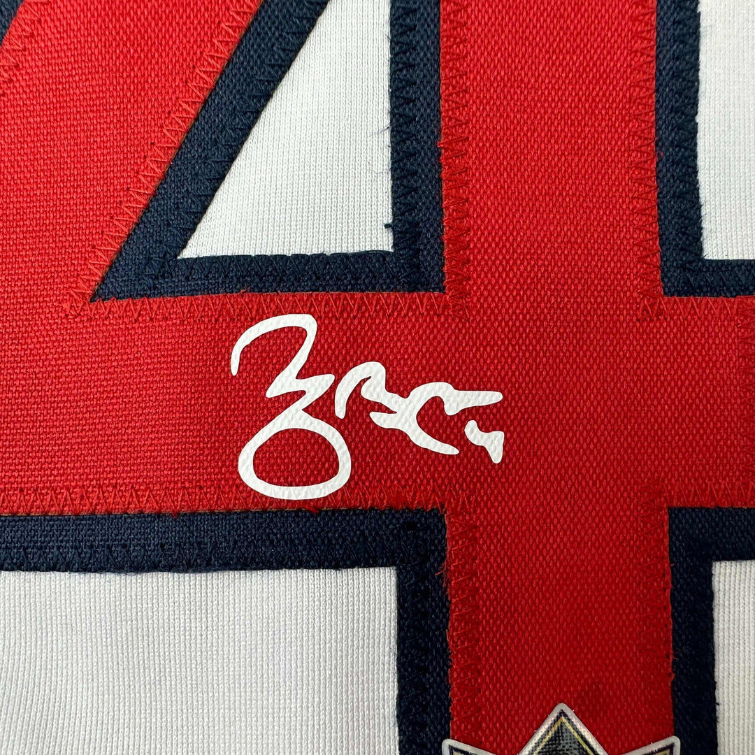 Facsimile Autographed Yadier Molina St. Louis White Reprint Jersey Size Men's XL