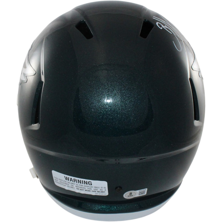 Brian Dawkins Autographed Philadelphia Eagles F/S Helmet Beckett Witness 55639