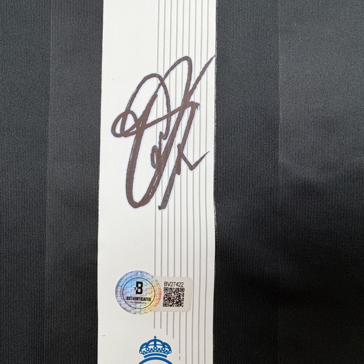 Autographed/Signed Thibaut Courtois Real Madrid Black Jersey Beckett COA