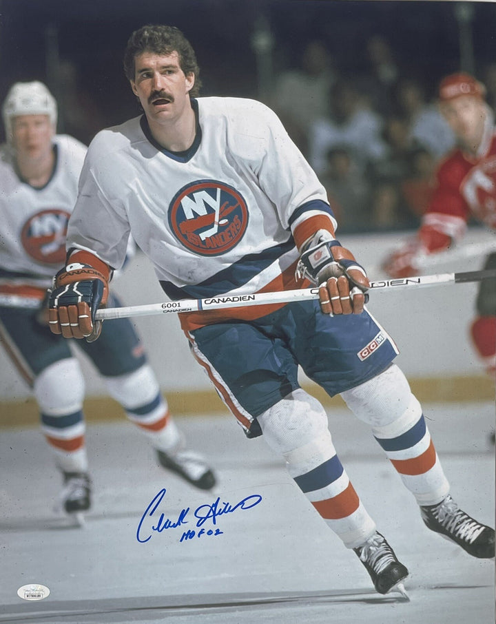 Clark Gillies Signed 16x20 Framed Photo HoF 02 Islanders Autograph JSA COA