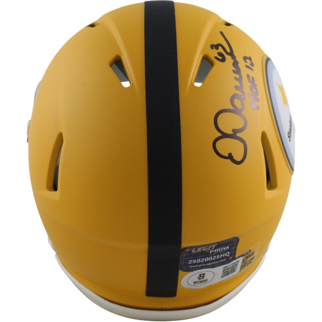 Dermontti Dawson Signed Pittsburgh Steelers 25 Alt Mini Helmet HOF Beckett 54275