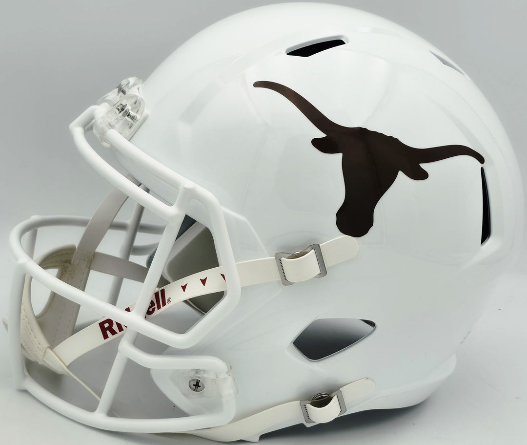 Byron Murphy II Auto Texas Longhorns White Full Size Speed Replica Helmet MCS
