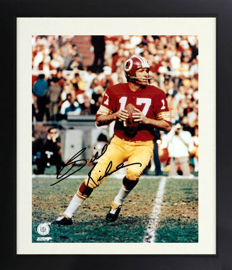Billy Kilmer signed Washington NFL 8x10 Photo minor dings Framed-COA/Show Ticket