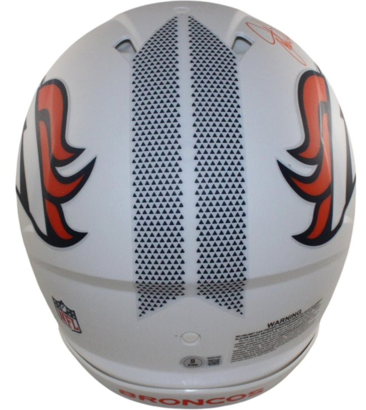 John Elway Autographed Denver Broncos Authentic 24 Alt Helmet Beckett W 55371