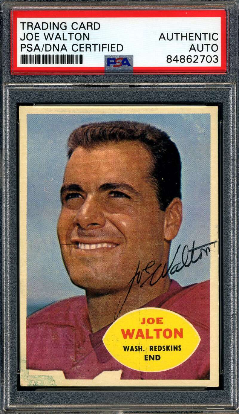 Joe Walton PSA DNA Signed 1960 Topps Autograph