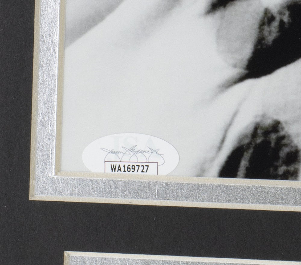Joe Elliott Signed Framed 8x10 Black And White Def Leppard Photo JSA ITP