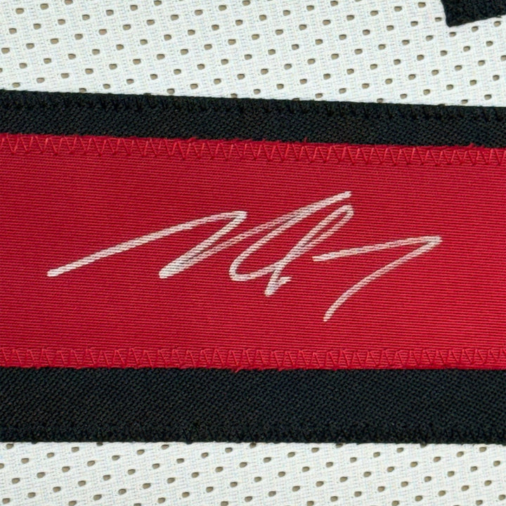 FRAMED Signed MICHAEL MIKE VICK 35x39 Atlanta White Jersey PSA COA