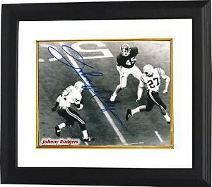 Johnny Rodgers signed Nebraska Cornhuskers 8x10 Photo Custom Framed -'72 Heisman
