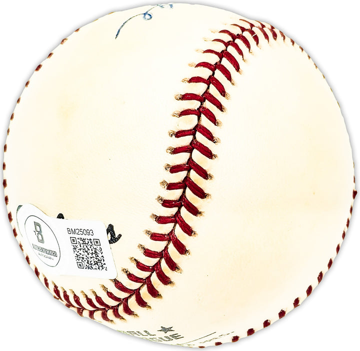 Ray Benge Autographed Official NL Baseball Brooklyn Dodgers Beckett QR #BM25093
