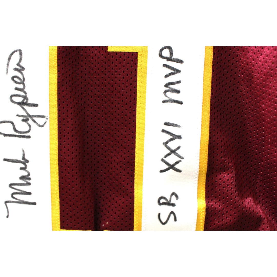 Mark Rypien Autographed/Signed Pro Style Red XL Jersey MVP Beckett Witness 51833