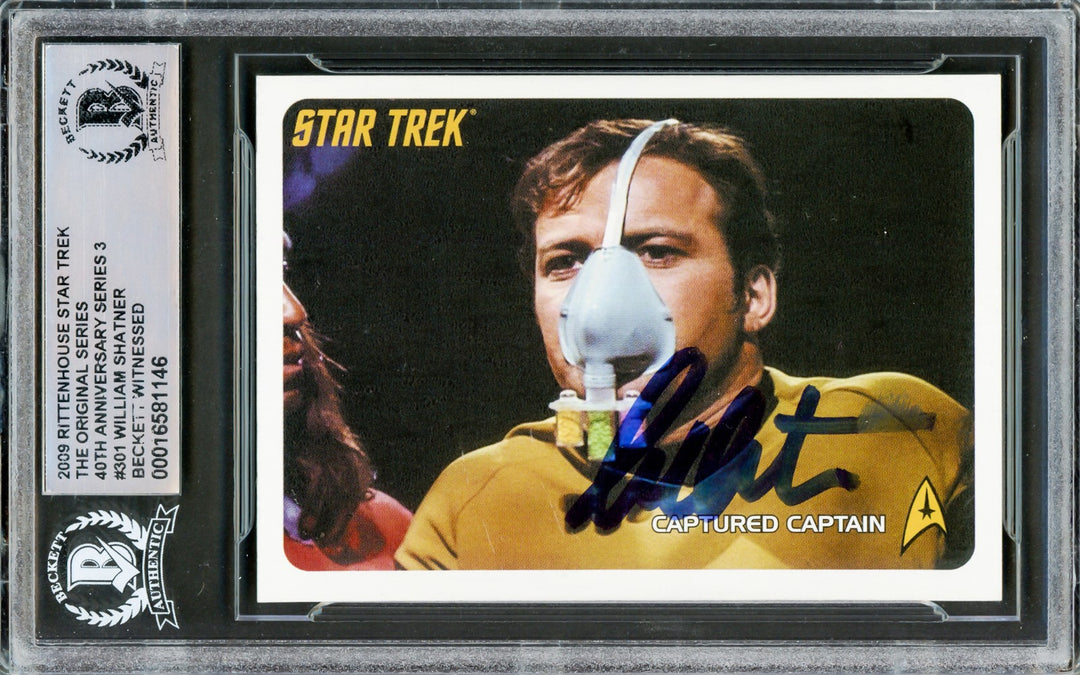 William Shatner Auto 2009 Rittenhouse Card 301 Star Trek 40 Anniversary Beckett