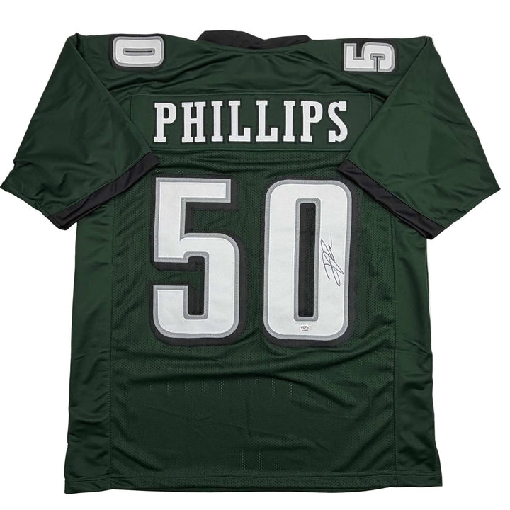Signed Jaelan Phillips Philadelphia Midnight Green Jersey PSA COA