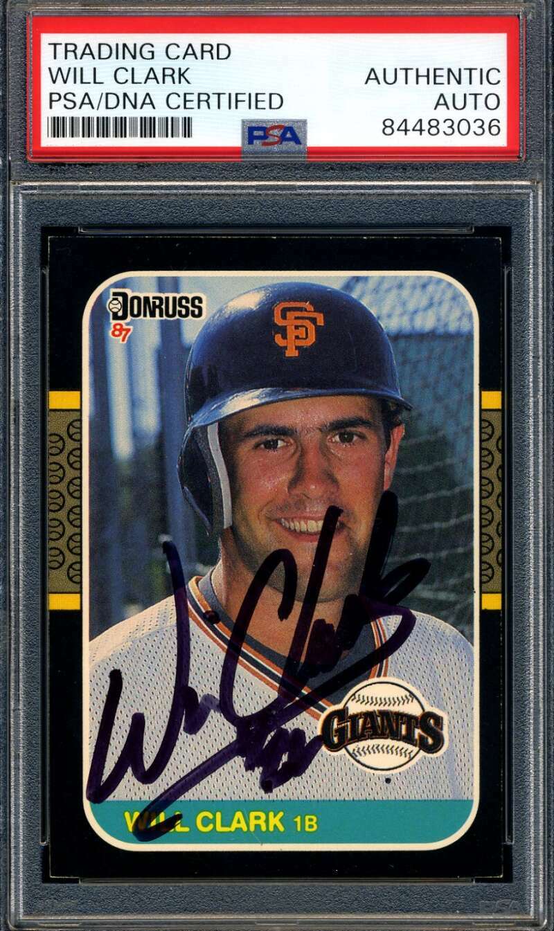 Will Clark PSA DNA Signed 1987 Donruss Rookie Autograph 3036