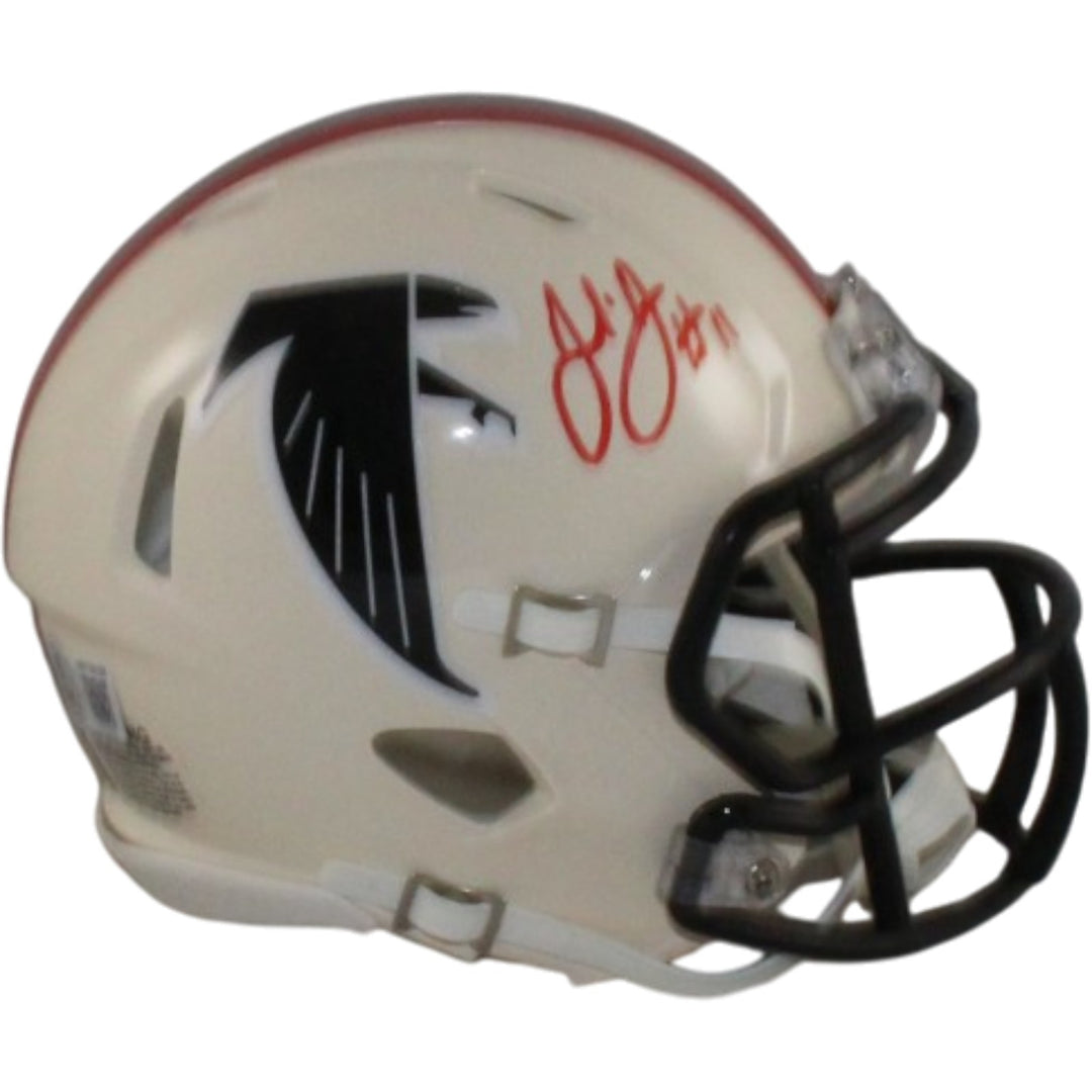 Julio Jones Autographed Atlanta Falcons Retro Mini Helmet Beckett Witness 56446